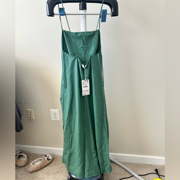 Zara Teal Halter Dress - Picture 3 of 6